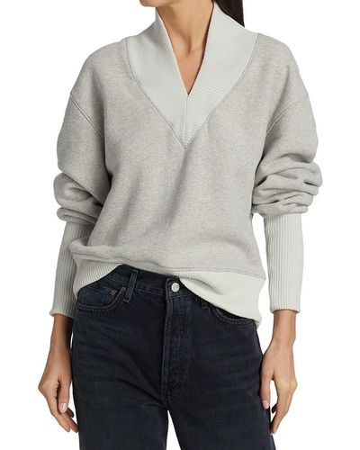Agolde Klara Tipped Sweater - Gray