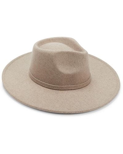 Frye Solid Fedora Hat - Natural