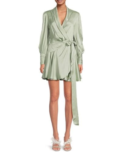 Zimmermann silk deals wrap mini dress