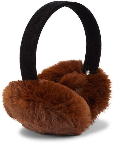 Surell Faux Beaver Fur Earmuffs - Black