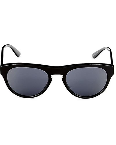 Giorgio Armani 55mm Round Sunglasses - Black