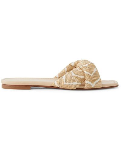 Lafayette 148 New York Germaine Padded Jacquard Slides - White