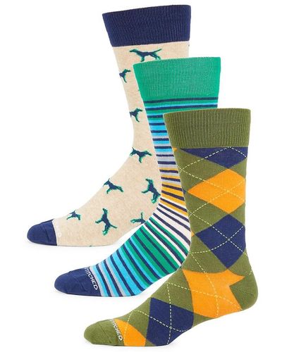 Unsimply Stitched 3-pack Assorted Socks - Green