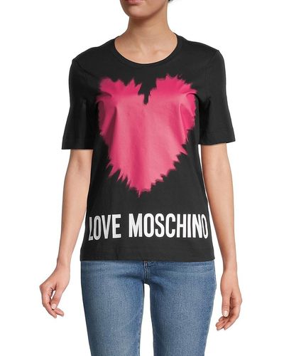 Love Moschino Logo Graphic T-Shirt - Black