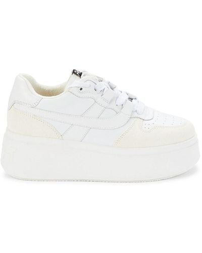 Ash Mitch Suede & Leather Platform Sneakers - White
