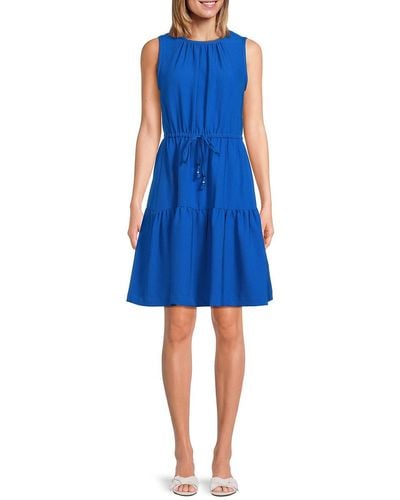 Calvin Klein Sleeveless Mini Dress - Blue