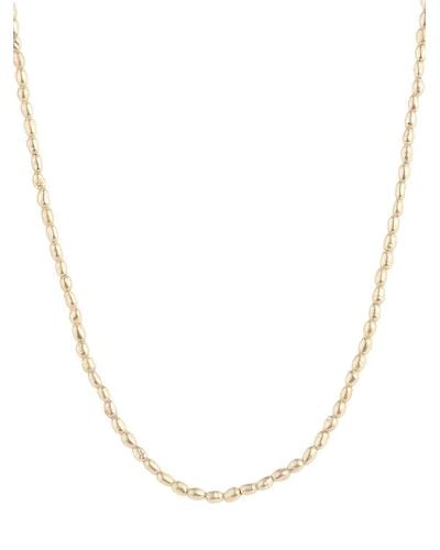 Luv Aj 14k Goldplated & 4mm Freshwater Rice Pearl String Necklace - White