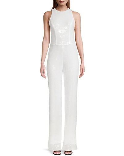 Toccin Madeline Sequined Racerback Jumpsuit - White