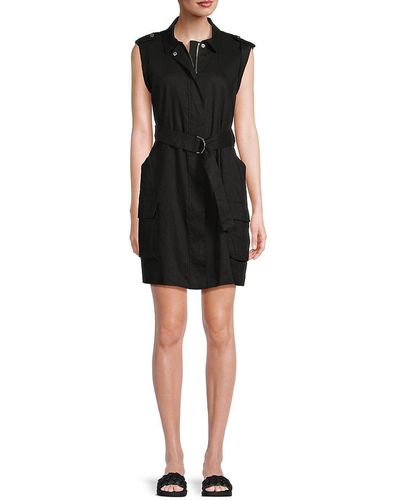 Calvin Klein Belted Vest Dress - Black