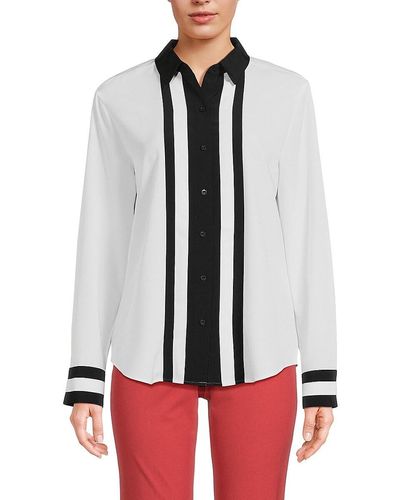 Karl Lagerfeld Contrast Stripe Shirt - White