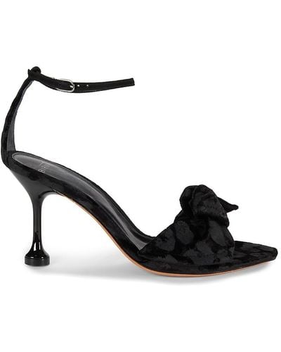 Alexandre Birman Louise Animal Print Stiletto Sandals - Black