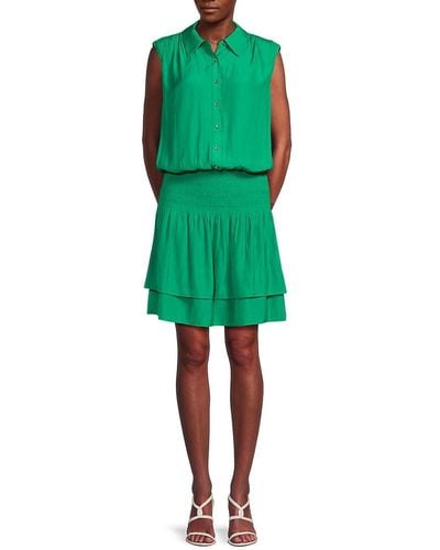 Ramy Brook Tabitha Layered Mini Dress - Green