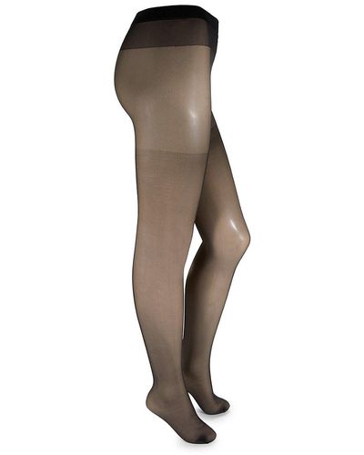 CK Women's Infinite Sheer Pantyhose with Control Top, Almost Black, Size A  at  Women's Clothing store