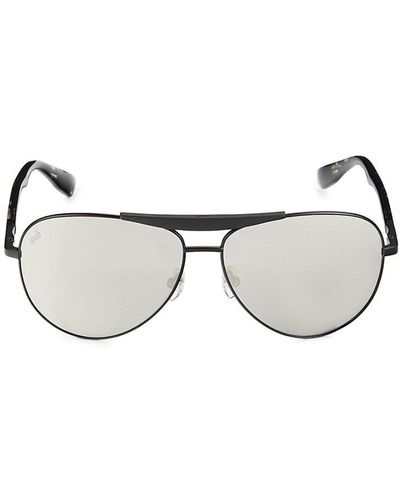 Web 60mm Aviator Sunglasses - Black