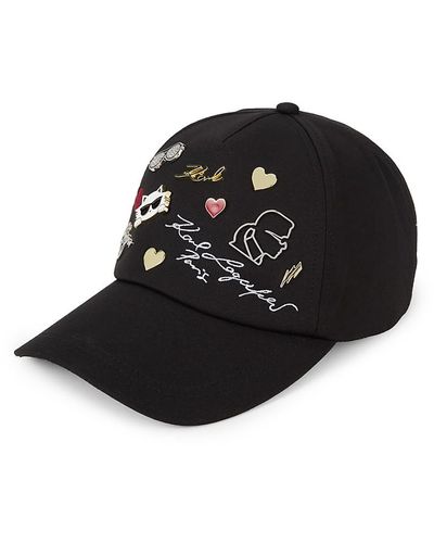 Karl Lagerfeld Logo Charm Baseball Cap - Black