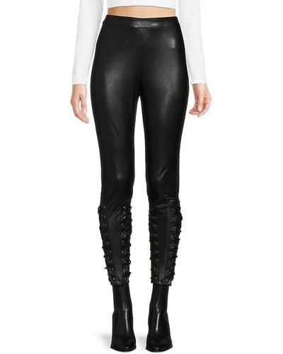 BCBGMAXAZRIA Faux Leather Pants - Black