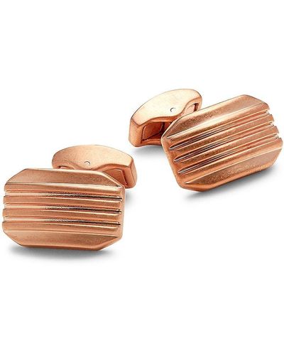 Tateossian Rose Goldtone Rectangular Cufflinks - Pink