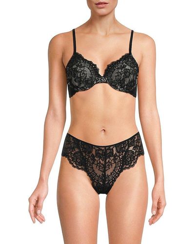 Wolford Magnolia Lace Plunge Bra in Black
