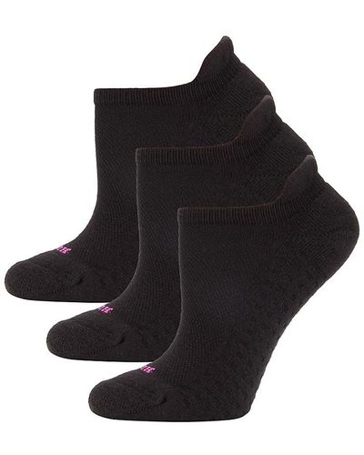 Hue 3-Pack Air Cushion Ankle Socks - Black