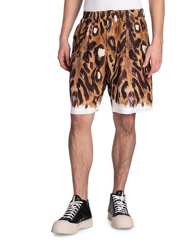 Marni Leopard Print Bermuda Shorts - Brown