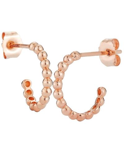 Nephora 14K Rose Beaded Half-Hoop Earrings - Pink