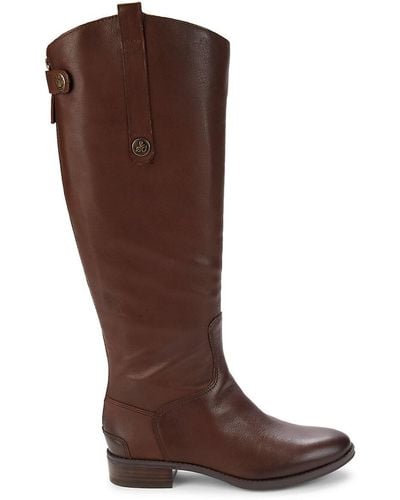 Sam Edelman Penny Leather Knee High Boots - Brown