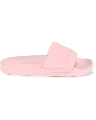 Moschino Logo Slides - Pink