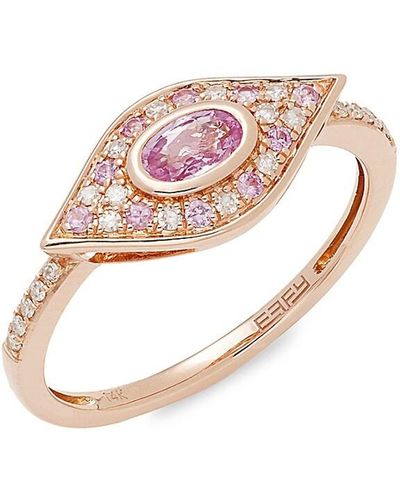 Effy 14K Rose, & Diamond Ring - Pink