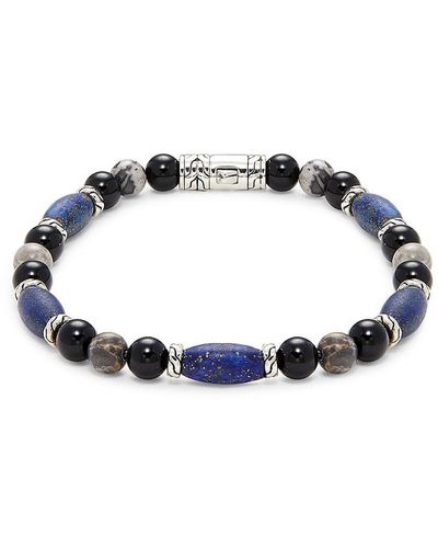 John Hardy Sterling & Multi Bead Bracelet - Blue