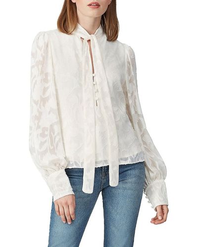 Alexis Julita Floral Tie Blouse - White