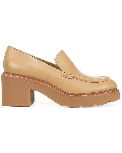 Vince Rowe 65mm Leather Loafer Court Shoes - Natural