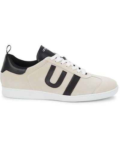 Emanuel Ungaro Leather & Suede Sneakers - White