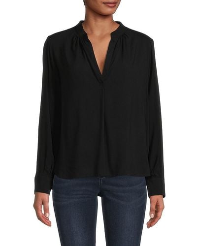 Zadig & Voltaire Tink Solid Long Sleeve Blouse - Black
