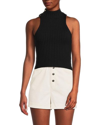 Solid & Striped The Sylvie Ribbed Tank Top - Black