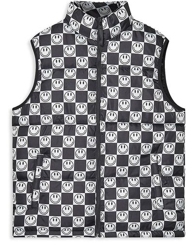 Wesc Checkerboard Quilted Puffer Vest - Black