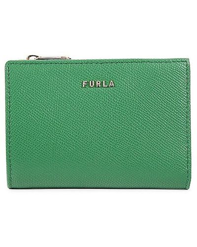 Furla Logo Leather Wallet - Green