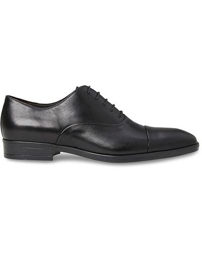 Bruno Magli Ricci Leather Oxford Shoes - Black