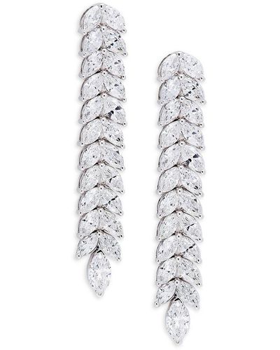 Badgley Mischka 14K & 5 Tcw Lab-Grown Diamond Dangle Earrings - White