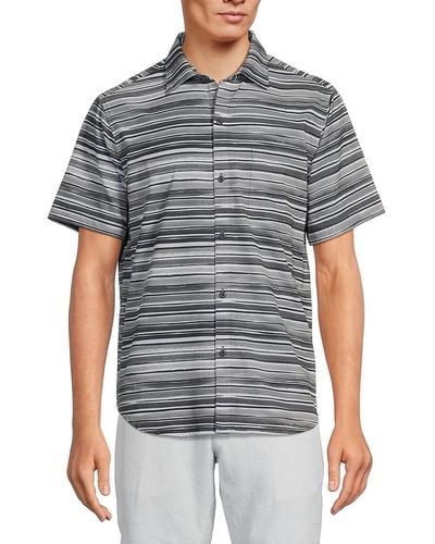 Tommy Bahama Coast Ripple Striped Shirt - Grey