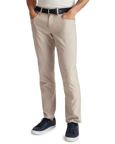 Bonobos Solid Flat Front Trousers - Natural