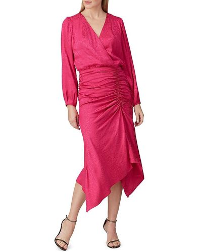Krisa Asymmetric Sheath Dress - Pink