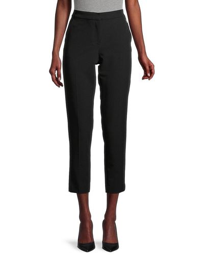 Tommy Hilfiger Woven Flat Front Ankle Pants - Black