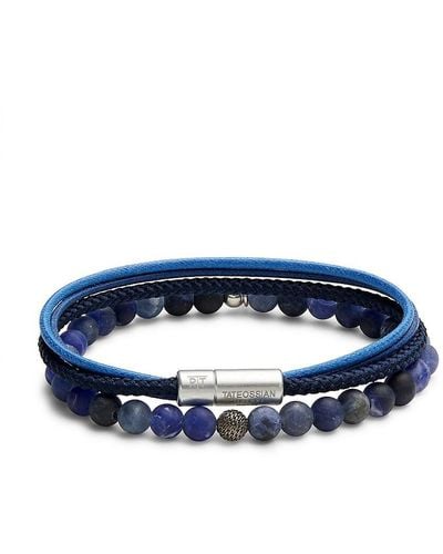 Tateossian 2-piece Multi Strand & Beaded Bracelet Set - Blue