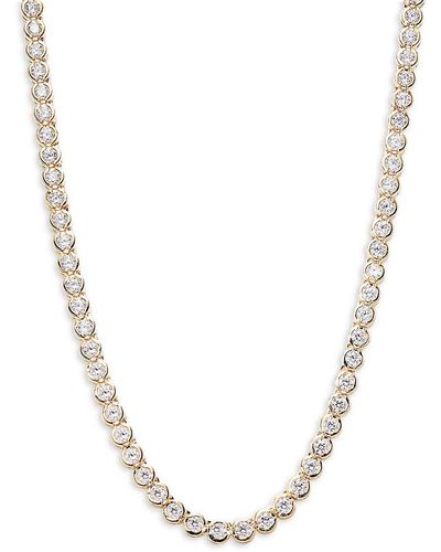 Sterling Forever 14k Yellow Goldplated & Cubic Zirconia Tennis Necklace