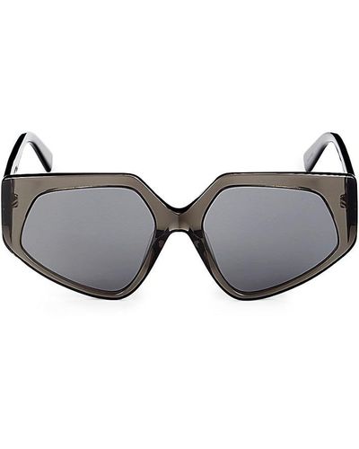 Sportmax 56mm Geometric Sunglasses - Gray