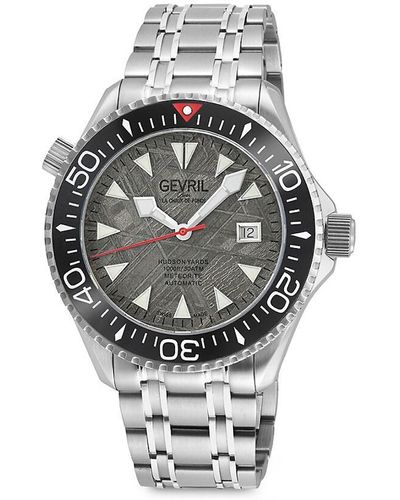 Gevril Hudson Yards 43mm Stainless Steel Bracelet Watch - Gray