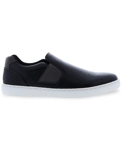 English Laundry Landon Leather Slip On Sneakers - Black