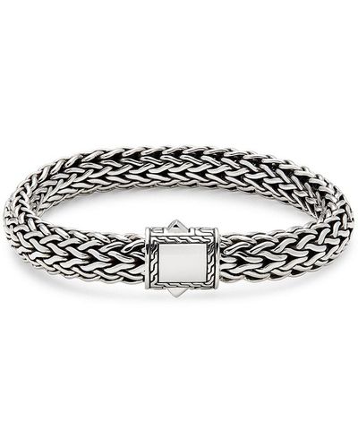 John Hardy Sterling Silver Large Chain Bracelet - Metallic