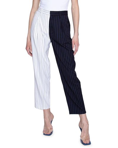 Blue Revival Happy Hour Striped Trousers - Blue