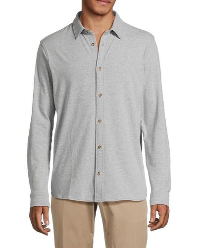 Slate & Stone 'Knit Button Down Shirt - Grey